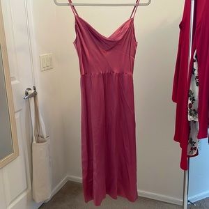 Rose Pink Reformation MIDI Slip Dress